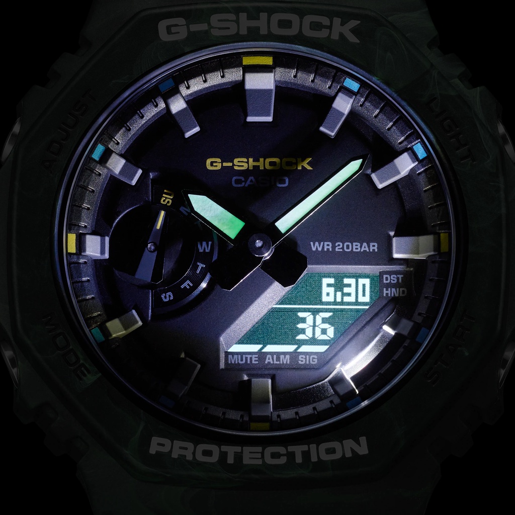 Đồng hồ nam Casio G-Shock GA-2100 / GA-2100FR-3A chống va đập, chống nước 200m, hàng chính hãng