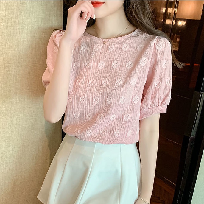 Áo Thun Tay Ngắn Cổ Tròn Dáng Rộng Thời Trang Mùa Hè Dễ Phối Đồ