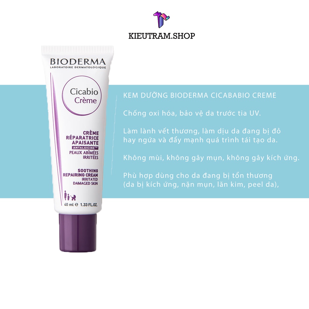 Kem dưỡng phục hồi Bioderma Cicabio 40ml