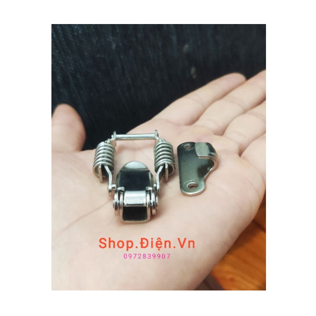 Combo 10 Khóa gài thép mạ chống ghỉ size 59*35mm dạng lò xo.
