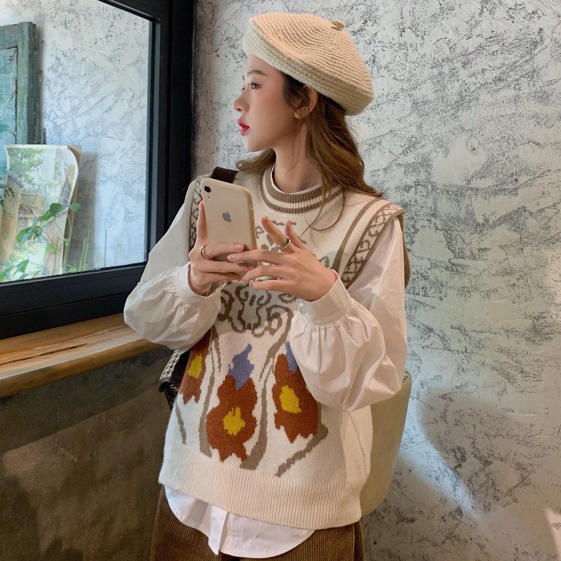 Áo Khoác Len Không Tay Cổ Tròn Thời Trang | BigBuy360 - bigbuy360.vn