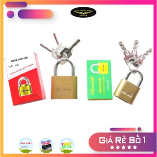 Ổ khoá việt hàn, việt nhật chìa muỗng cao cấp 30mm, 40mm, 50mm, 60mm thép chịu lực - khóa tri vàng