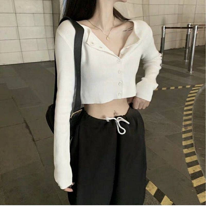 Áo croptop dài tay ❤️áo cadigan nữ croptop❤️thời trang ulzzang, NENEE
