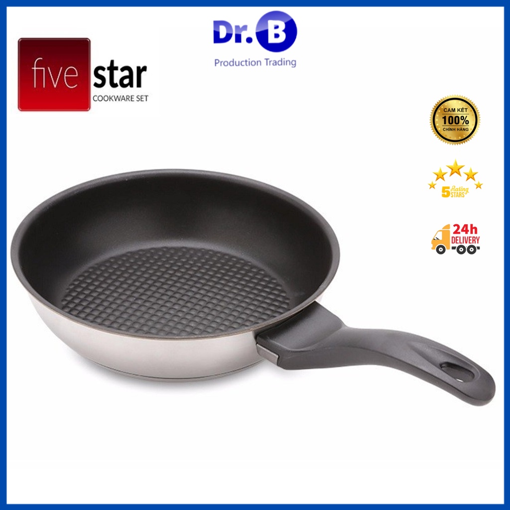 Chảo Chống Dính Inox 3 Đáy Từ Fivestar 24cm