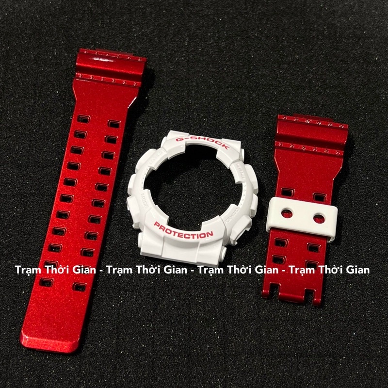 Set Vỏ Đồng Hồ G-Shock GA-110 Trắng Đỏ bóng Hàng Real 100%