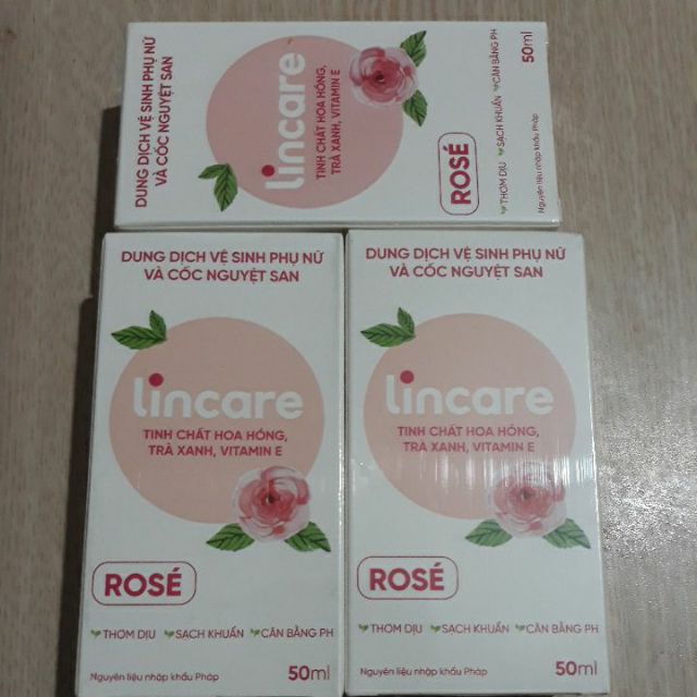 Dung dịch vệ sinh phụ nữ Lincare rose 50ml