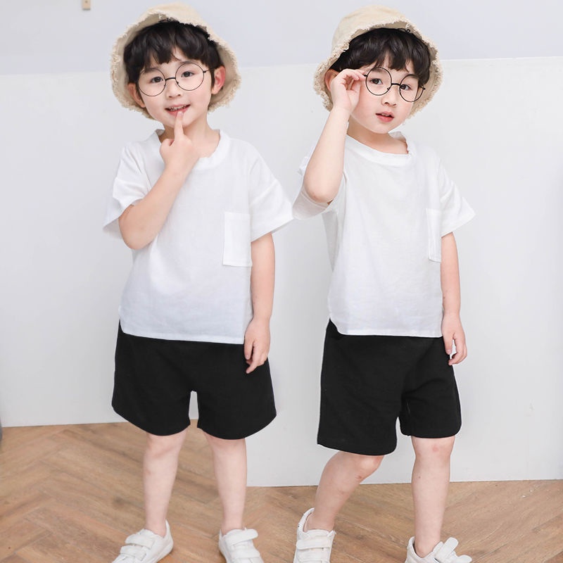 Đồ bé trai Kangminkids, quần áo bé trai chất đũi trơn Hàn Quốc xuất xịn QATE01, quần áo trẻ em từ 7-28kg