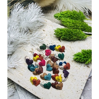Combo 10 tim bột gắn móng chân, tim trang trí móng, phụ kiện nail gắn móng, phụ kiện nail hình tim, phụ kiện nail giá rẻ