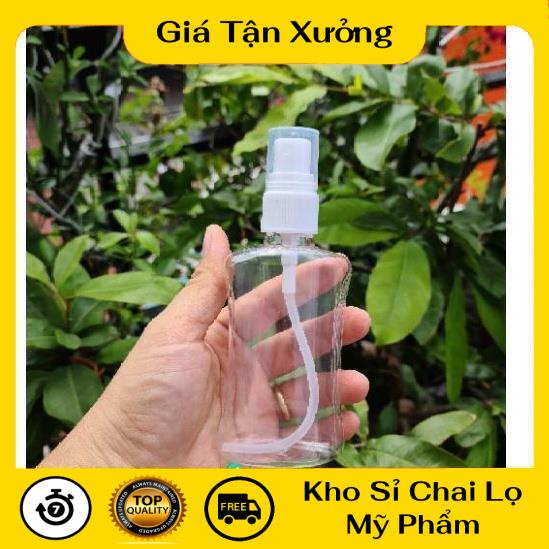 Chai Xịt Phun Sương ❤ Chai xịt phun sương dẹp baby 90ml , chai nhựa pet , phụ kiện du lịch