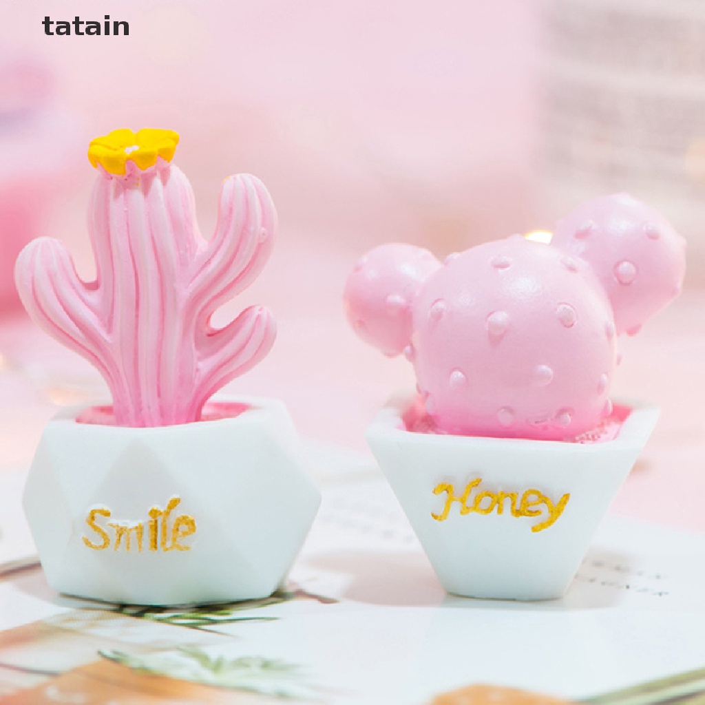 [TAT] 10 Styles Resin Cactus Ornaments Miniature Figurines Cute Accessories Decoration CVX