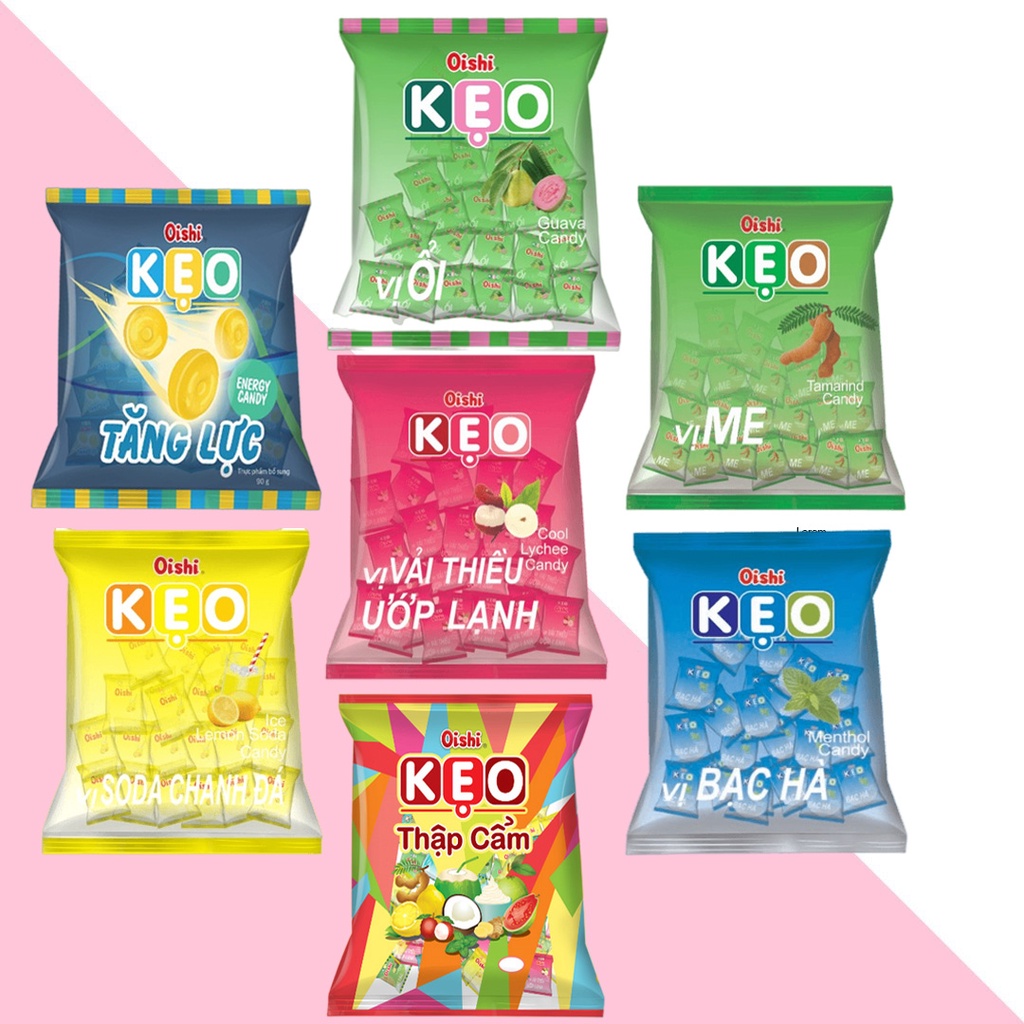 Mã GROXUAN1 giảm 8% đơn 150K Kẹo oishi nhiều vị 90g