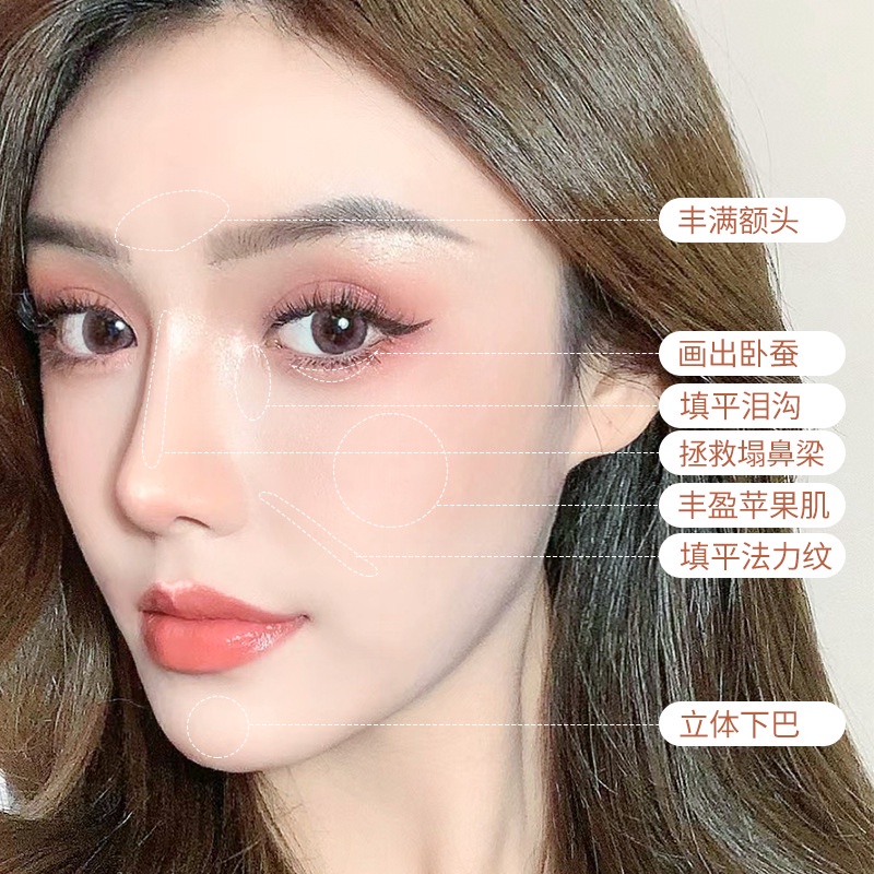 Bảng Phấn Bắt Sáng 4 Màu Lấp Lánh Dạng Nén