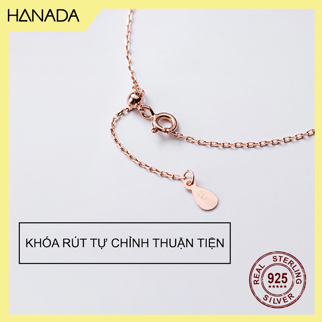 Lắc Tay Bạc 925 Hanada N12.B.2.B.340.0667 Thanh Đá Cong I14