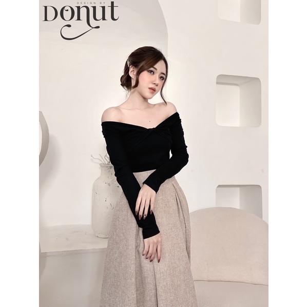 Set áo umi dài tay chân váy dạ