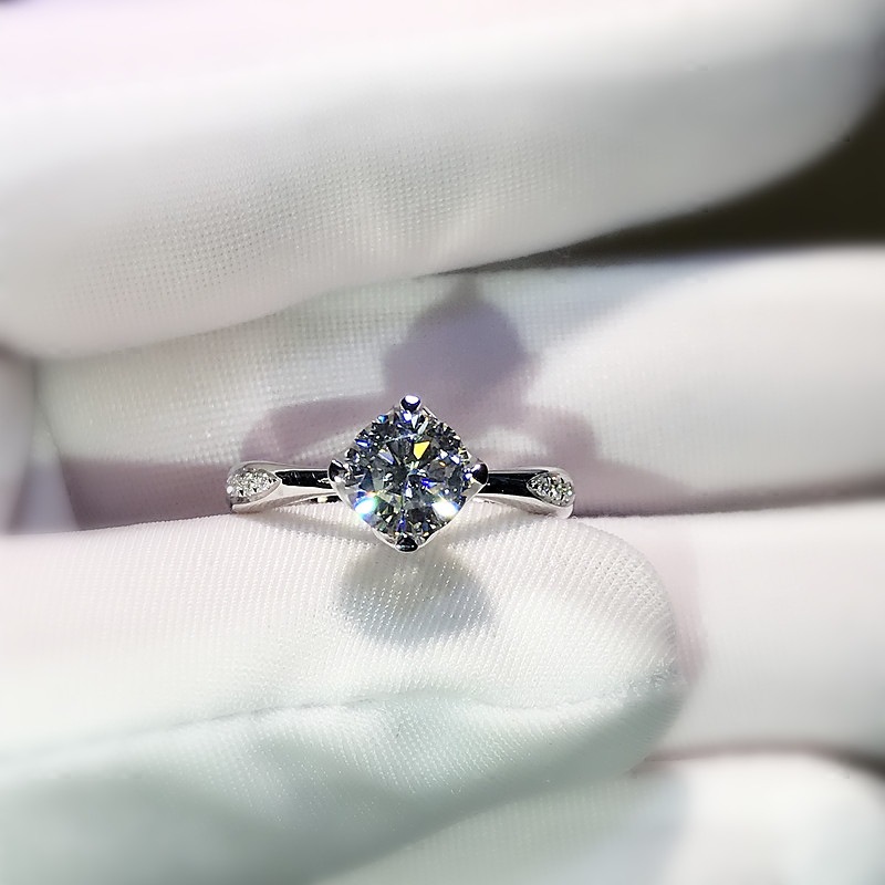 Nhẫn hợp kim Pt950 đính đá quý