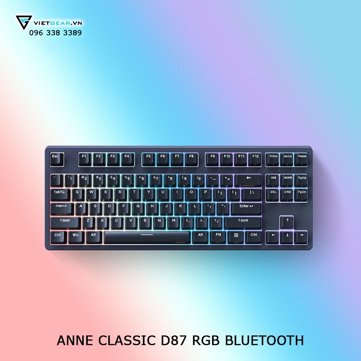 Bàn phím cơ ANNE D87 Classic led RGB có phần mềm điều chỉnh