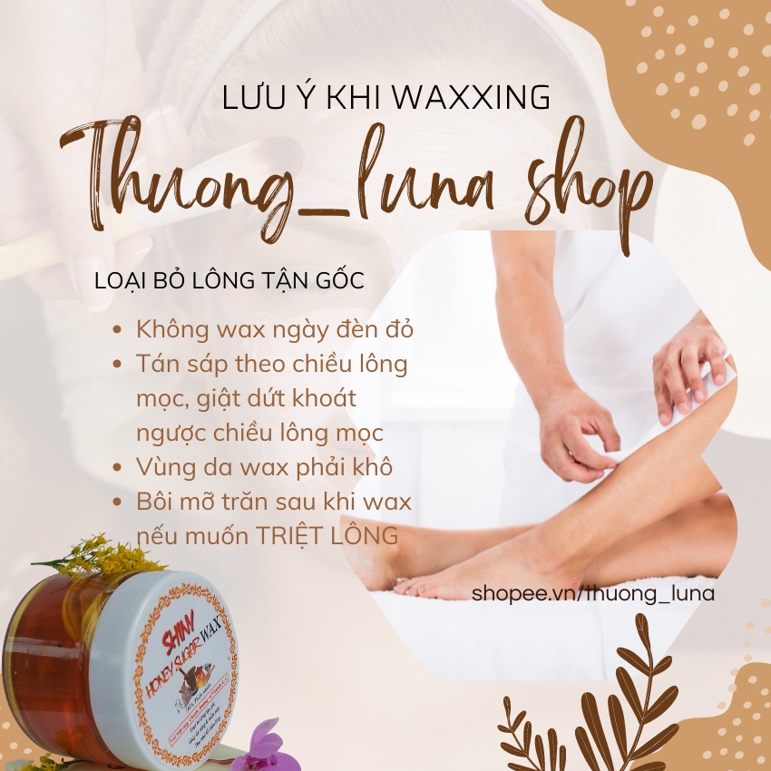 Sáp wax lông lạnh mật ong Shiny handmade và Mỡ trăn triệt lông Shiny nguyên chất triệt lông tay, chân, nách...50ml