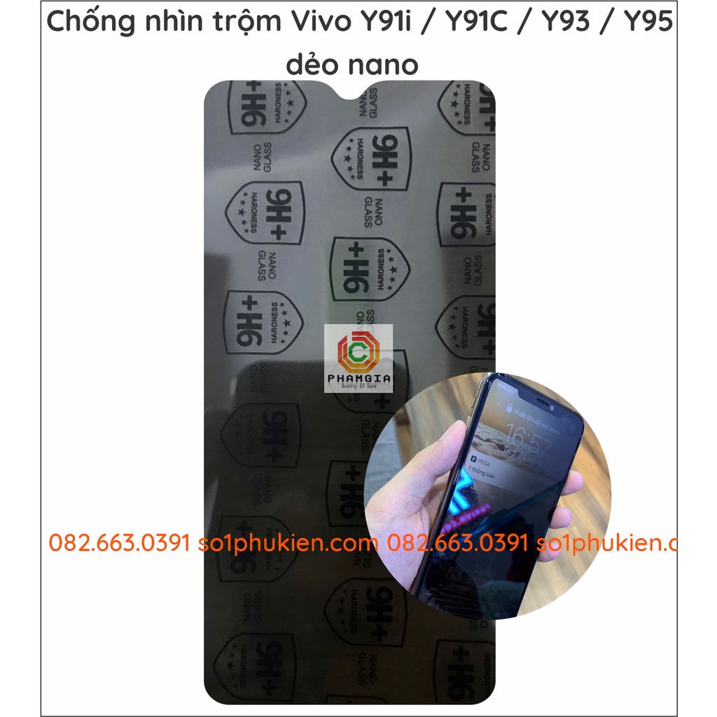 Dán cường lực chống nhìn trộm Vivo Y81 / Y81S / Y83 / Y85 / Y91 / Y91i / Y91C / Y93 / Y95 dẻo nano