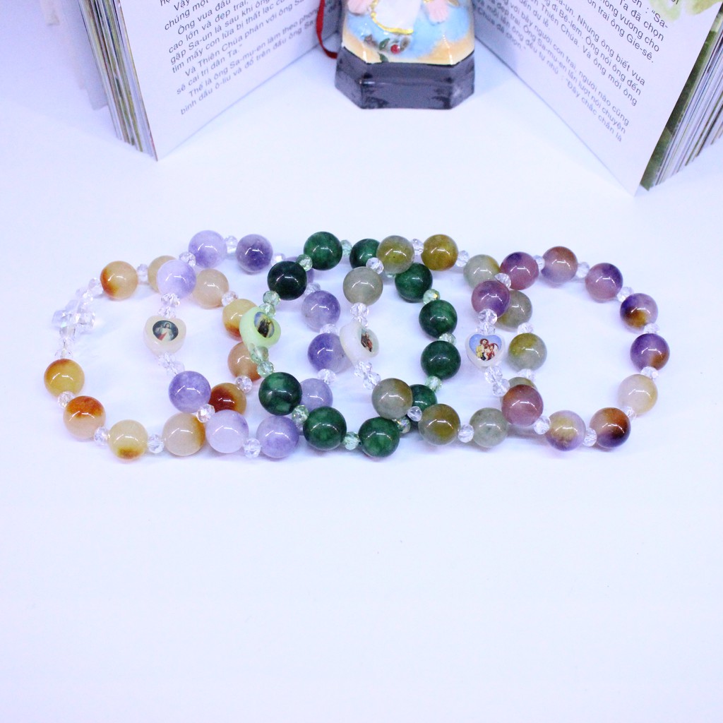 Vòng Tay Chuỗi Lòng Thương Xót Đá 12Ly