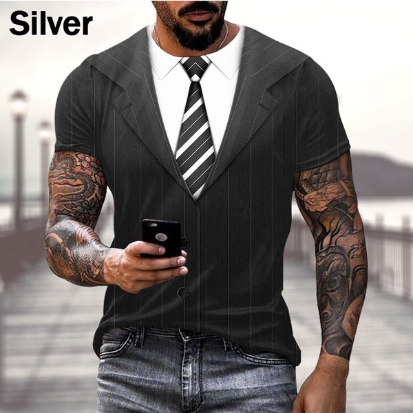 Áo Thun Ngắn Tay In Hình 3D Thời Trang Dành Cho Nam