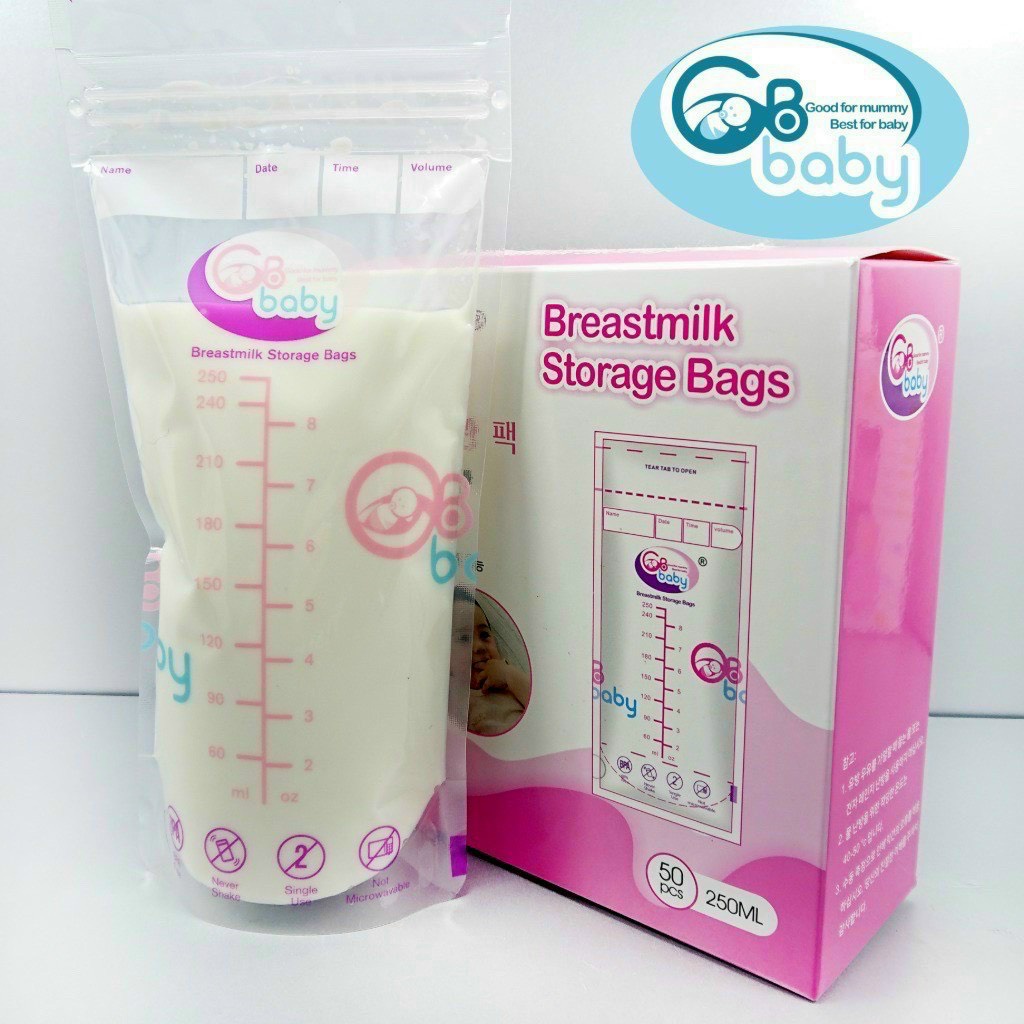 Hộp 50 túi zip trữ sữa 250ml đã được tiệt trùng - S5