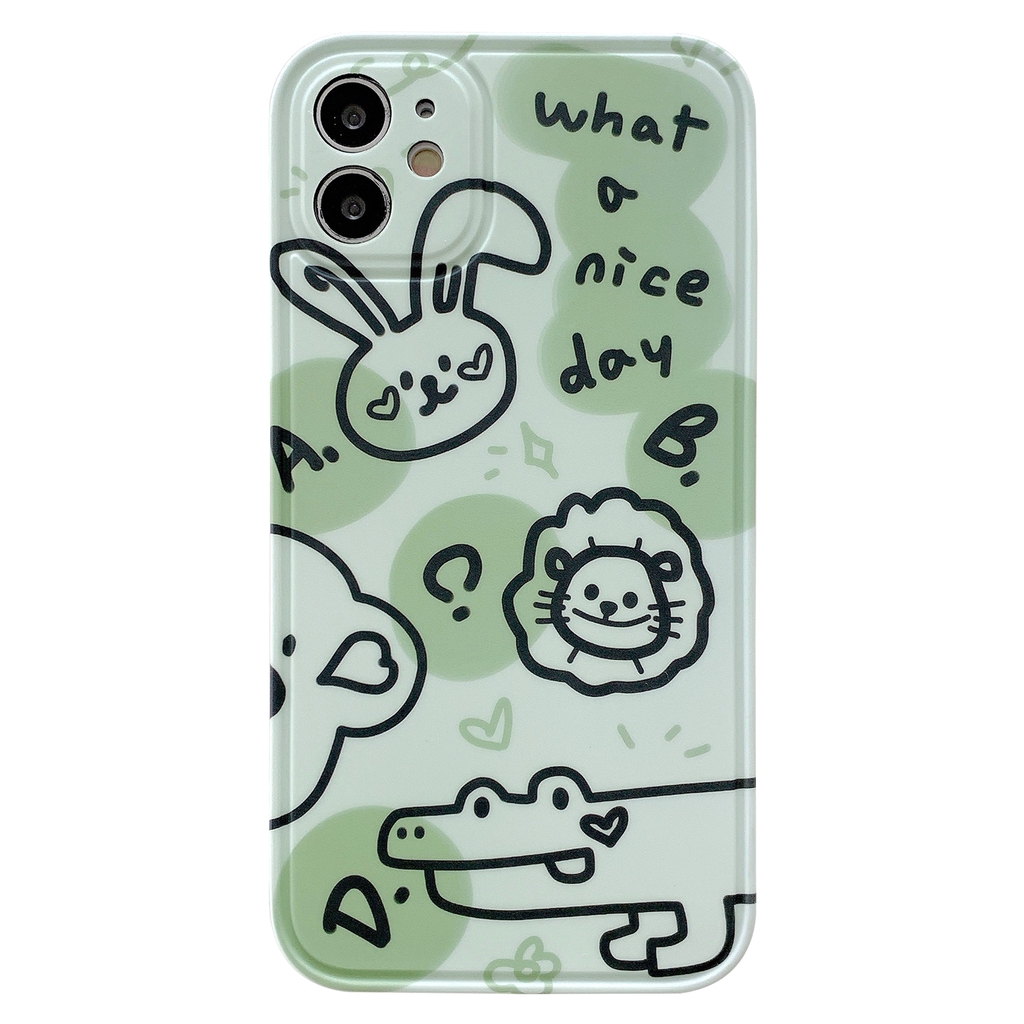 cute zoo cartoon imd soft phone case iPhone case iPhone12 case for iPhone7/8/se2 7plus/8plus x/xs xsmax 11 11pro 11promax