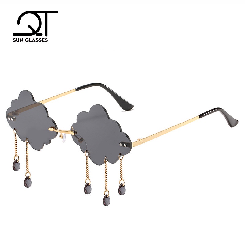 Mới Kính Mát Không Gọng Hình Đám Mây Giọt Nước Thời Trang