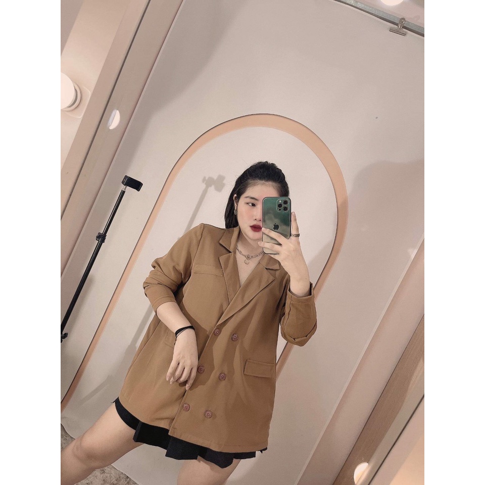 Áo Blazer nữ bigsize 60-95kg form xuông dáng rộng cực kì thoải mái cho các nàng mũm mĩm | BigBuy360 - bigbuy360.vn
