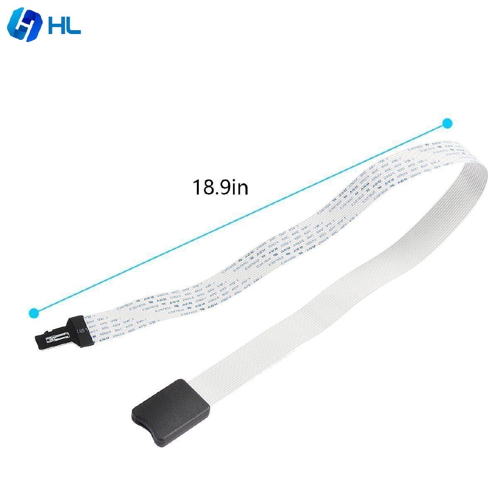 48CM TF to Micro SD Flex Zip Extension Cable Adapter LED/LCD Screen Smartphone