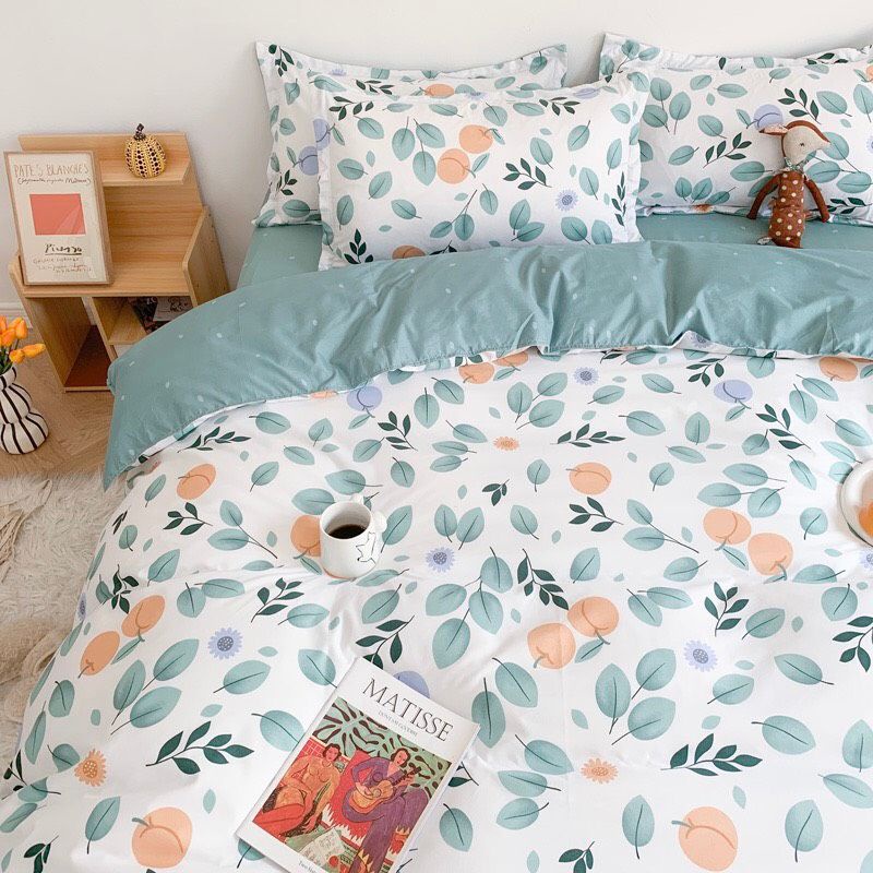 Bộ cotton poly Quả cherry xanh