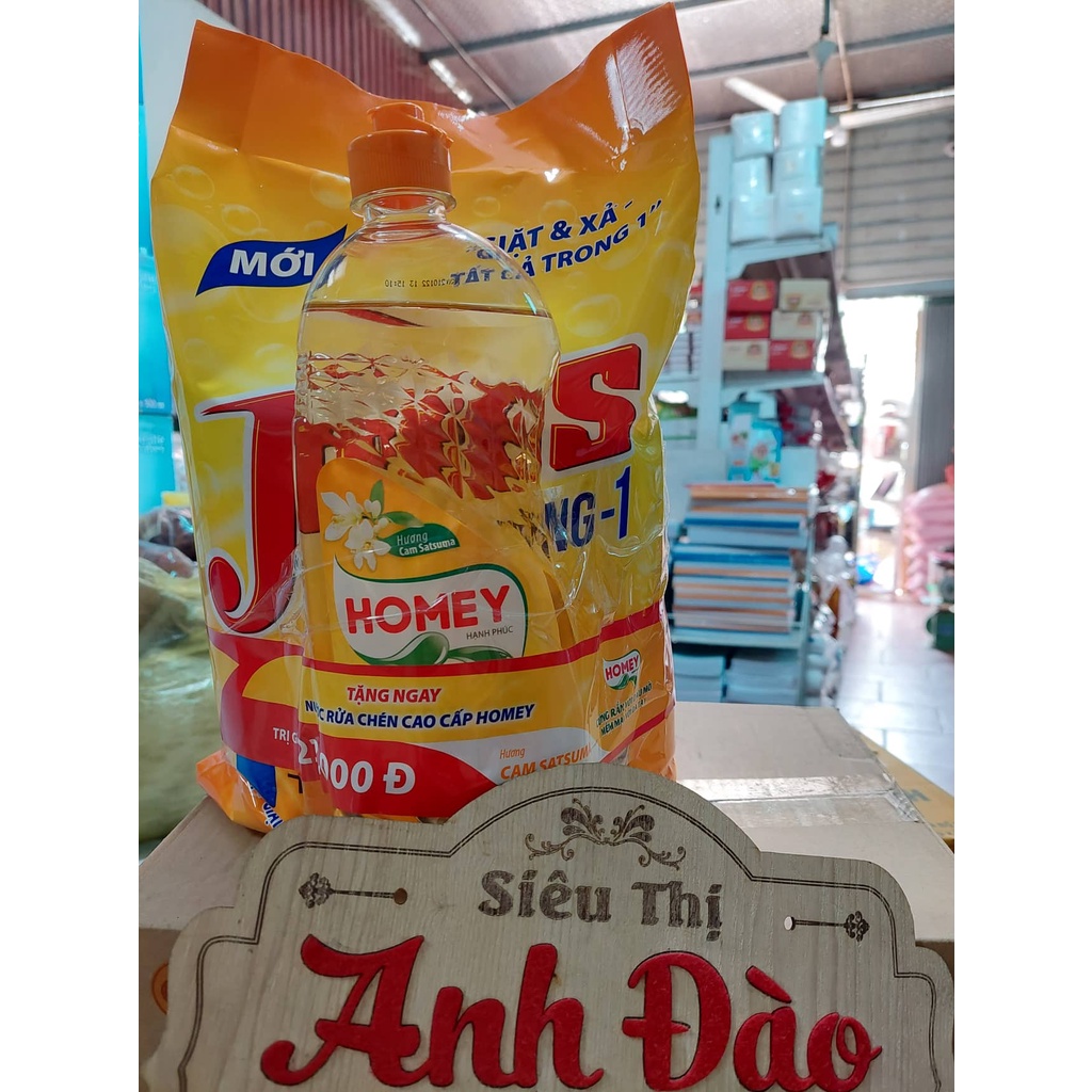 Bột Giặt Joins 2.7kg Giặt &amp; Xả 2 Trong 1 (Kẹp Tặng Thơm Mới)