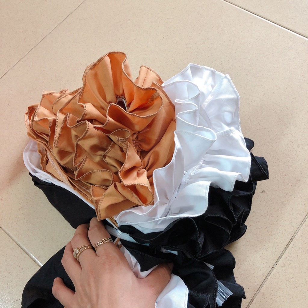 áo kiểu bèo tay tay phồng xinh chất kate mềm