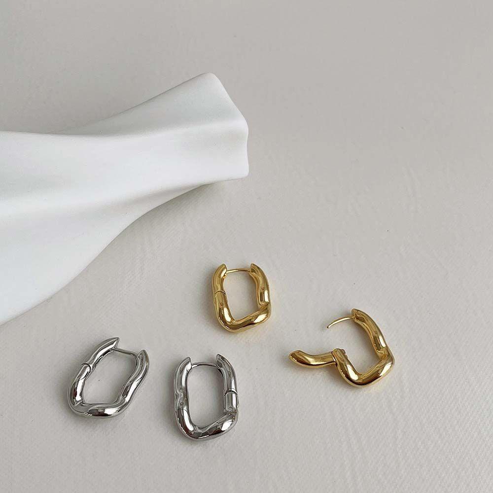 FORBETTER Khuyên Tai Đồng Thời Trang Cá Tính Cho Nam Nữ