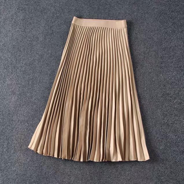10.10 😍 🌸 🍀 9.9 Chân váy H&M màu nude sáng mẫu 2020(Pleated Skirt) 🍂 .. Đẹp . .