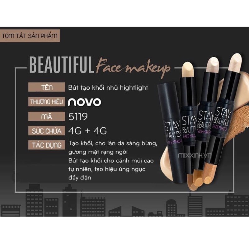 Bút tạo khối sáng tối 2 đầu cằm Vline tiện dụng mọi lúc | BigBuy360 - bigbuy360.vn