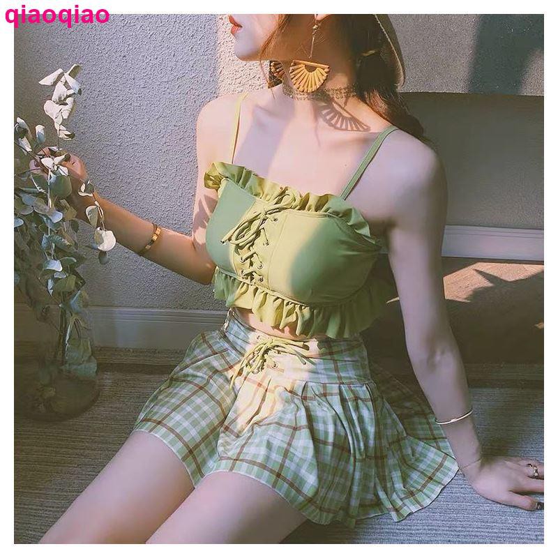 Bộ Đồ Bơi Ca Rô Thời Trang Hàn Cho Nữ