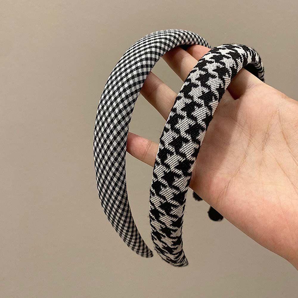 IVORY Băng Đô Cài Tóc Họa Tiết Caro Ngọt Ngào Cho Nữ