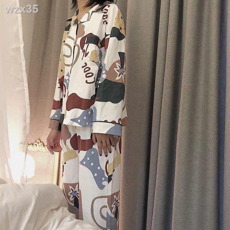 Pyjama nữ Nhật Bản yếu tố màu phim hoạt hình sinh viên áo nịt dài tay bộ đồ dịch vụ ở nhà