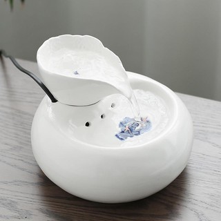Thác Nước Phong Thủy Gốm Sứ Cá Chép Và Sen