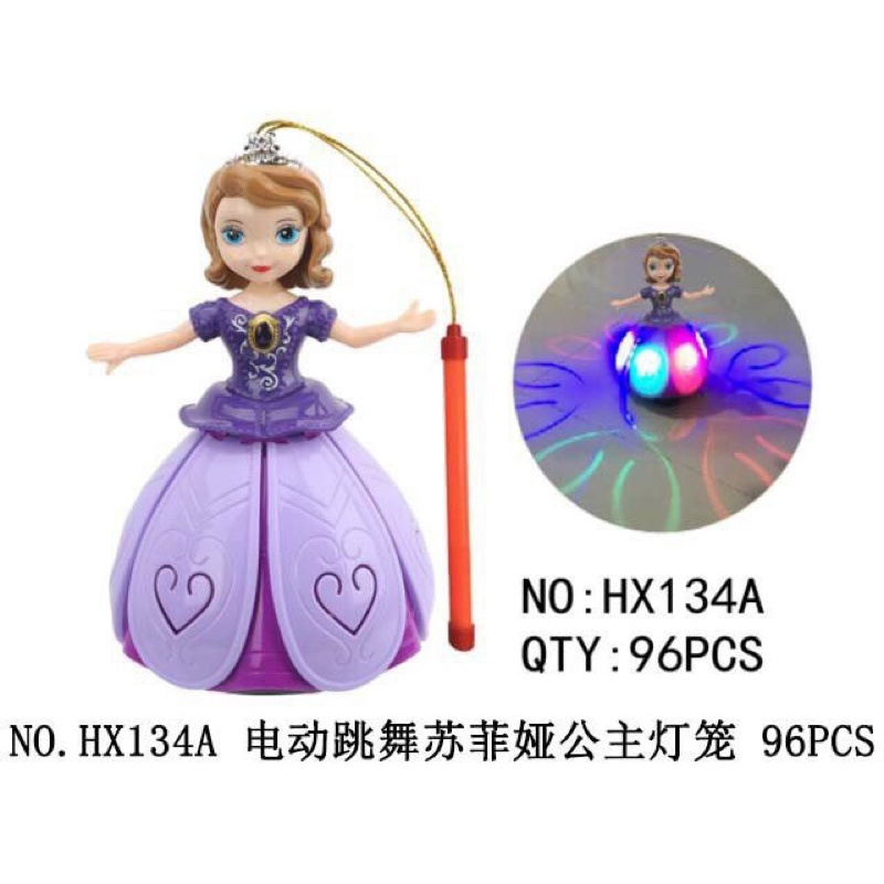 Đèn trung thu công chúa xoay 360