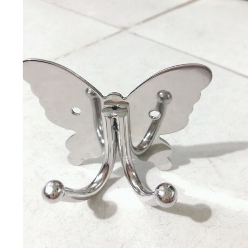 Thanh treo inox có móc di động, cố định. Móc treo chữ S, hình bướm