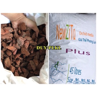 VỎ THÔNG NEWZITA PLUS SIZE 18-30mm.[ HÀNG ĐẸP ] Giá thể trồng lan - 1kg. Vỏ Thông chuyên trồng Lan.