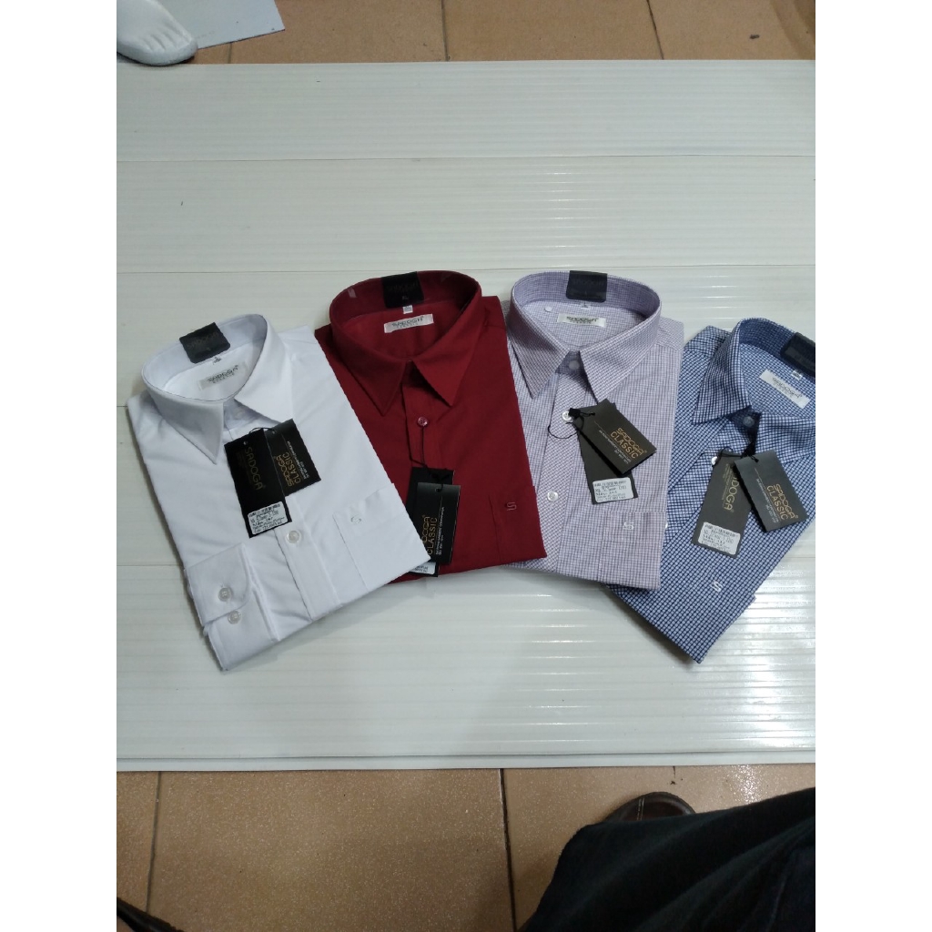 Áo Sơ Mi Nam Tay Dài Sadoga dáng xuông - Mầu Trắng | BigBuy360 - bigbuy360.vn