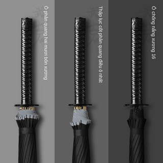 Creative Umbrella Automatic Long Handle Sword Japanese Samurai Male Straight Quảng cáo Ô dù Anime cho mưa hay nắng