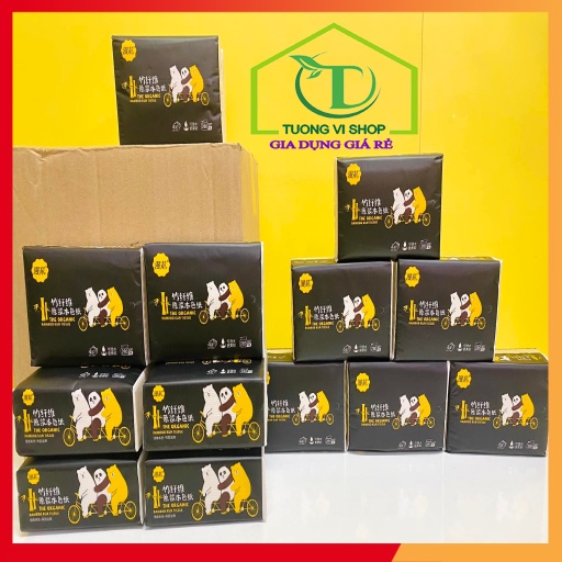 Giấy gấu trúc Đen 4 Lớp ManHua Siêu Mềm Mịn New Verison
