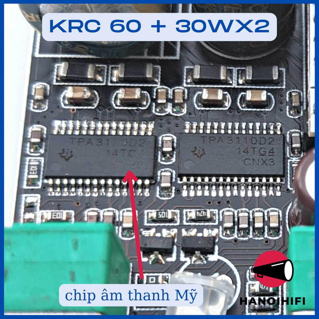 Mạch khuếch đại âm thanh bluetooth 2.1 TPA 3118 KRC 6.0 15*15+30w - V6. Chip TPA3118, 3 phiên bản