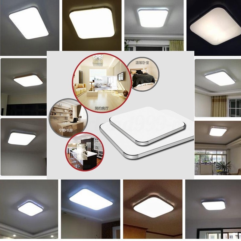 Đèn Led âm trần màu trắng ấm trang trí nhà phong cách hiện đại