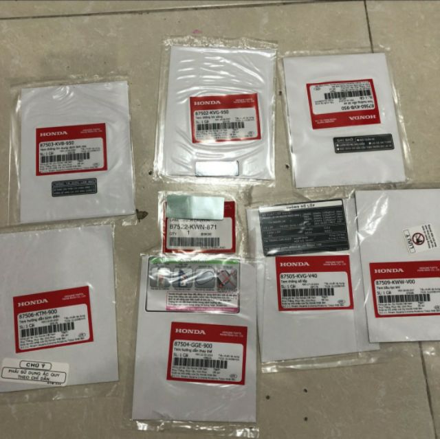 Bộ tem thông số xe Airblade đời 2011 zin chính hãng