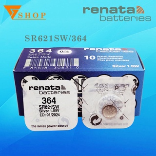 Pin đồng hồ Thụy Sỹ RENATA 364 SR621SW dành cho đồng hồ kim 3 kim (Loại tốt - Giá 1 viên)
