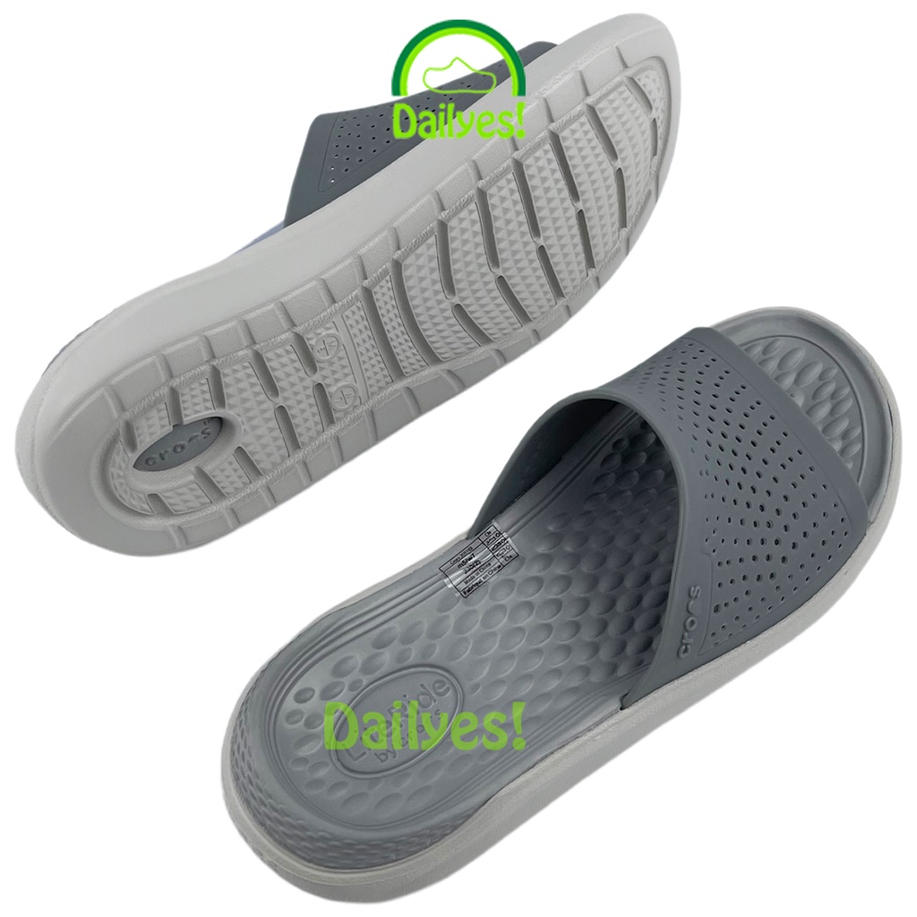 Dép Lê Cross Literide Nam Nữ Màu Full Xám siêu êm, hàng xịn, full tag, hỗ trợ đổi trả - Cross Literide Dailyes